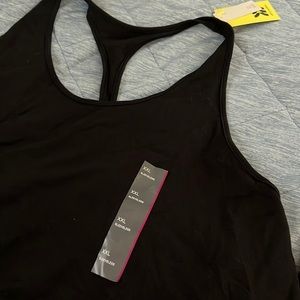 all in motion - NWT black racerback tank top - size XXL